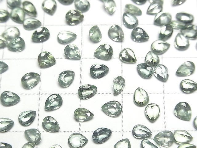 Hochwertiger grüner Kyanit AAA Lose Stein Tropfenform facettiert 5x4mm 5 Stück