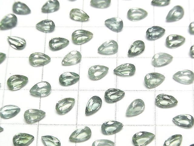 Hochwertiger grüner Kyanit AAA Lose Stein Tropfenform facettiert 6x4mm 5 Stück
