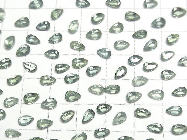 Hochwertiger grüner Kyanit AAA Lose Stein Tropfenform facettiert 6x4mm 5 Stück