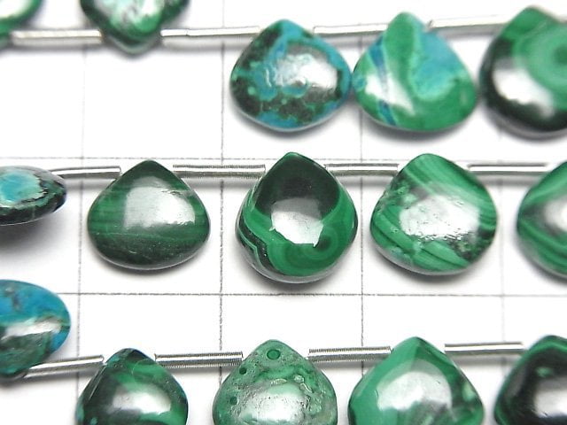 Chrysocolla Malachite Chestnut (Smooth) 1strand beads (aprx.7inch/18cm)