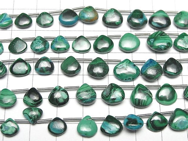 Chrysocolla Malachite Chestnut (Smooth) 1strand beads (aprx.7inch/18cm)