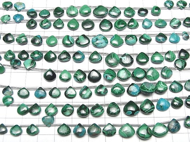 Chrysocolla Malachite Chestnut (Smooth) 1strand beads (aprx.7inch/18cm)