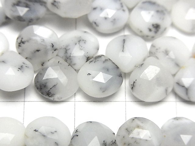 Dendrite Opal AA++ Chestnut Faceted Briolette half or 1strand beads (aprx.7inch/18cm)