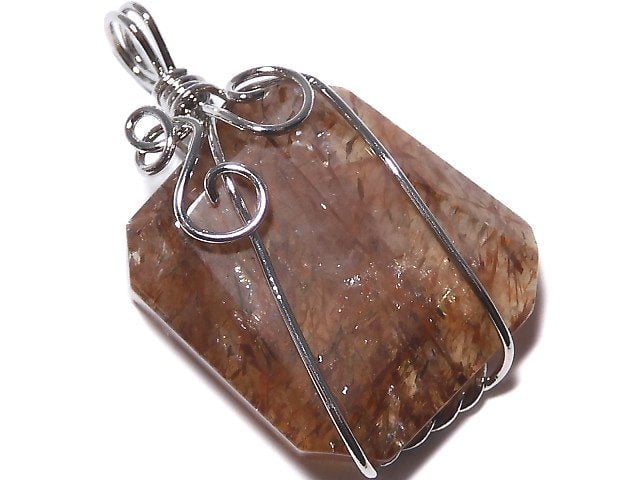 Pendentif en quartz rutile cuivré AAA (Pièce unique) Argent 925 N°5