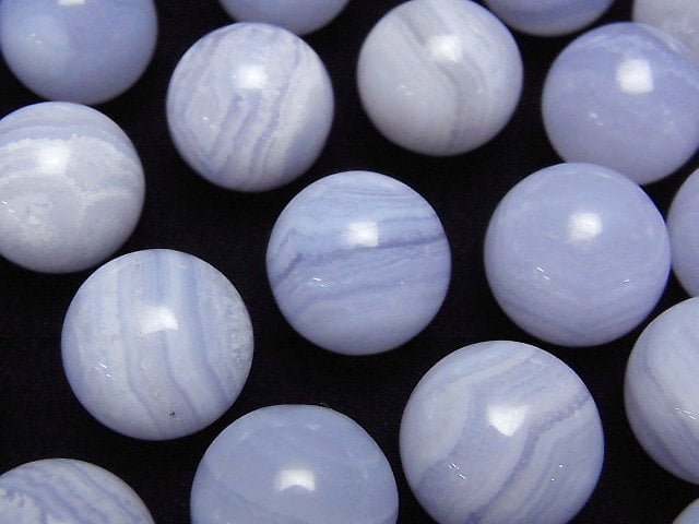 Blue Lace Agate AAA Sphere, Round 15mm 1pc