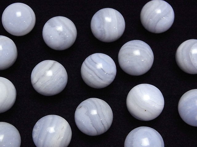 Blaue Spitzenachat AA++ Kugel, Rund 15mm 1Stück