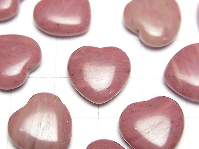 Siliceous Schist Half Drilled Hole Heart 14x15x5mm 2pcs