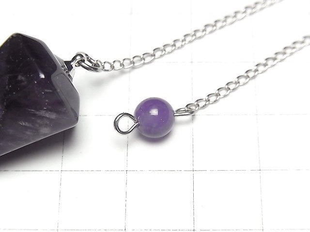 Amethyst AA+ Pendel 36x19x19mm mit Kette 1 Stück