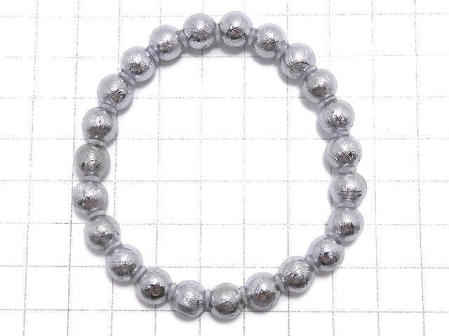 Bracelet Météorite (Muonionalusta) Ronde 8mm (Pièce unique) N°2