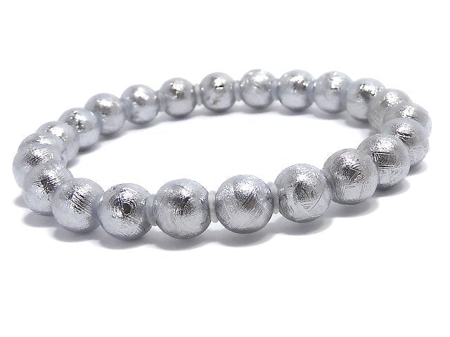 Bracelet Météorite (Muonionalusta) Ronde 8mm (Pièce unique) N°2