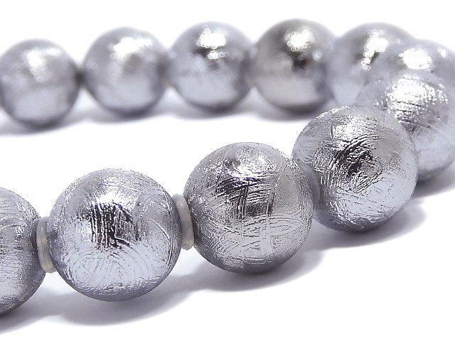 Bracelet Météorite (Muonionalusta) Ronde 10mm Pièce unique No.6