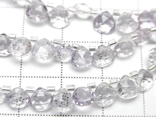 High Quality Pink Amethyst AAA Chestnut Faceted Briolette 6x6mm Half or 1 Strand (28pcs)