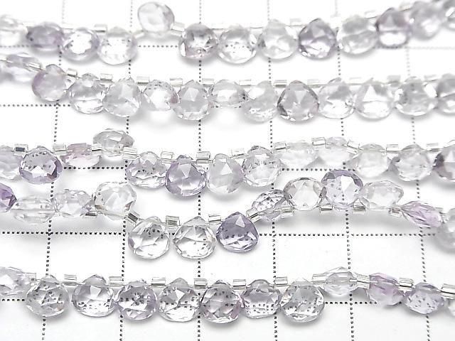 Hochwertiger rosa Amethyst AAA Kastanien-facettierte Briolette 6x6mm Halb- oder 1 Strang (28 Stück)