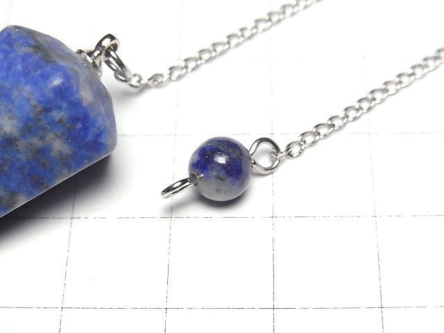 Lapislazuli AA Pendel 37x18x18mm mit Kette 1 Stück