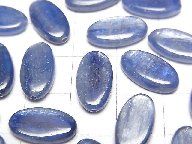 Kyanite AA++ Half Drilled Hole Oval 15x8mm 4pcs