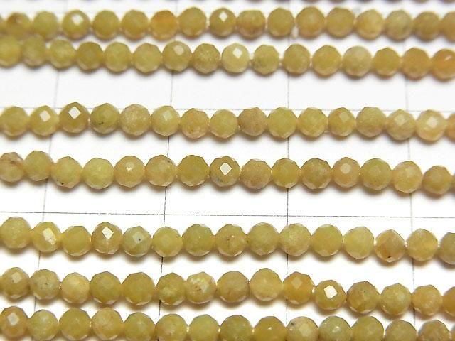 High Quality! Olive Opal Faceted Round 3mm 1strand beads (approx. 12 inches/29 cm)