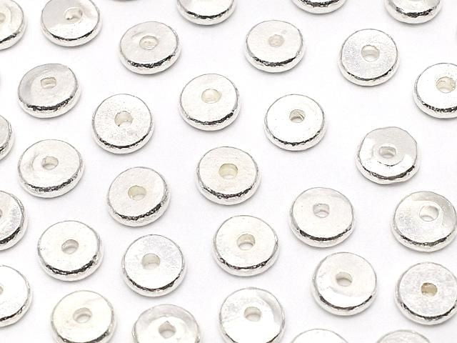 Karen Silver Rondelle (Discs) 5.5x5.5x1.5mm 5pcs
