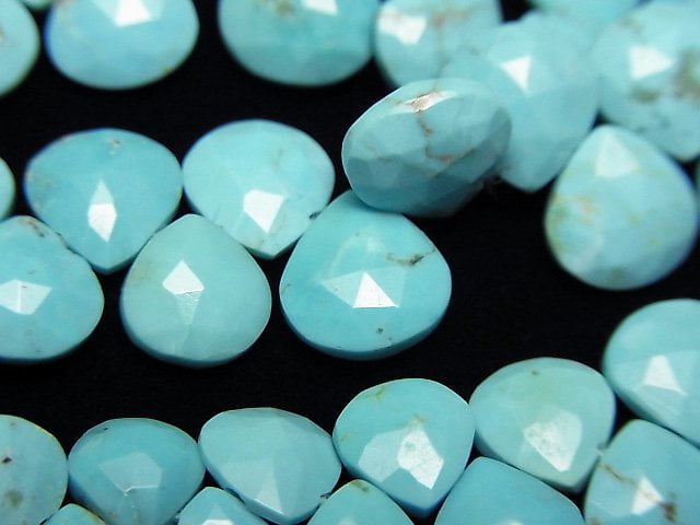Arizona Kingman Turquoise AA+ Chestnut Faceted Briolette half or 1strand beads (aprx.6inch/14cm)