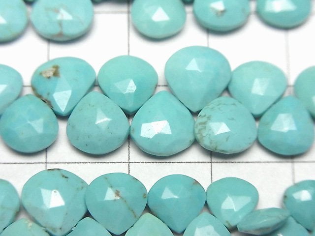 Arizona Kingman Turquoise AA+ Chestnut Faceted Briolette half or 1strand beads (aprx.6inch/14cm)