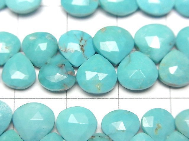 Arizona Kingman Turquoise AA+ Chestnut Faceted Briolette half or 1strand beads (aprx.6inch/14cm)