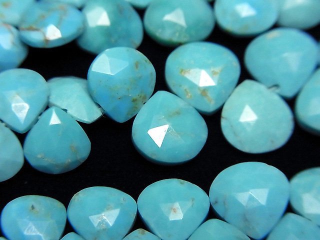 Arizona Kingman Turquoise AA+ Chestnut Faceted Briolette half or 1strand beads (aprx.6inch/14cm)