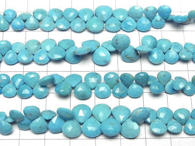 Arizona Kingman Türkis AA+ Kastanien-facettierte Briolette Halb- oder 1 Strang Perlen (ca. 6 Zoll/14 cm)