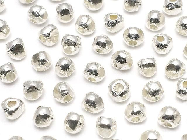 刻面白銀角珠 3x3x2.5mm 白銀 5顆