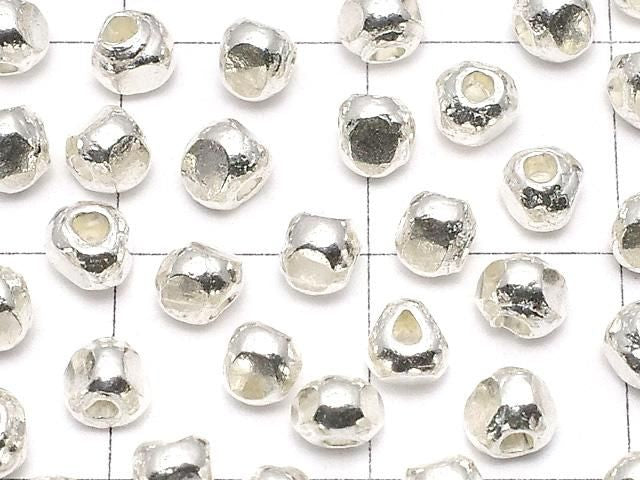 刻面白銀角珠 3x3x2.5mm 白銀 5顆