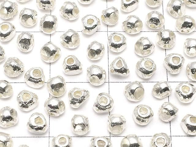 刻面白銀角珠 3x3x2.5mm 白銀 5顆