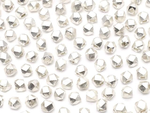 Karen Argent Forme de Cube 2.5x2.5x2.5mm Argent Blanc 10pcs