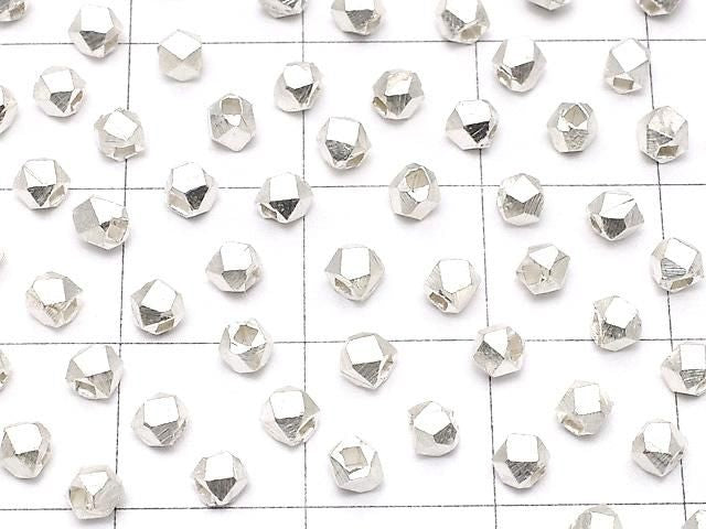 Karen Argent Forme de Cube 2.5x2.5x2.5mm Argent Blanc 10pcs