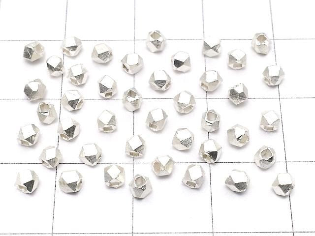 Karen Argent Forme de Cube 2.5x2.5x2.5mm Argent Blanc 10pcs