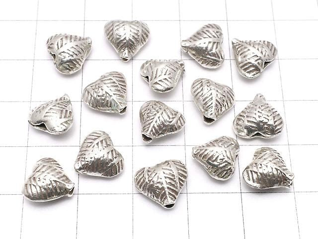 Karen 銀心形圖案珠 9x10mm 1顆