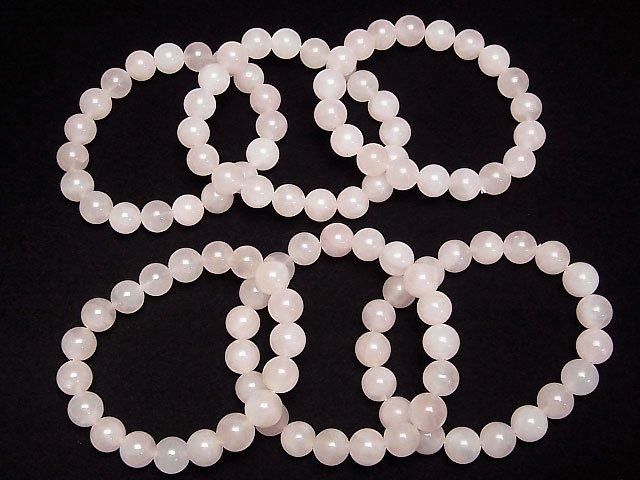 Rosenquarz AA+ Rund 10mm Armband