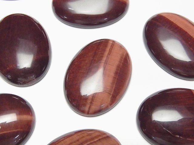 Red Tiger's Eye AA++ Oval Cabochon 30x22mm 1pc