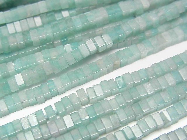 Amazonite AA Square Rondelle (Disc) 2.5x2.5x1.5mm 1strand beads (aprx.15inch/37cm)