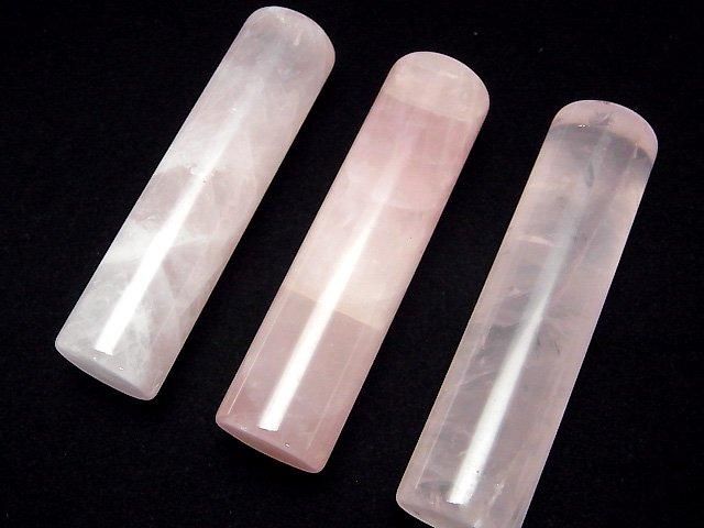 Rose Quartz AA++ stamp material 60x15mm 1pc
