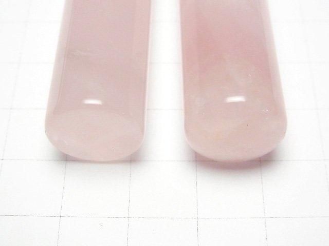 Rose Quartz AA++ stamp material 60x15mm 1pc