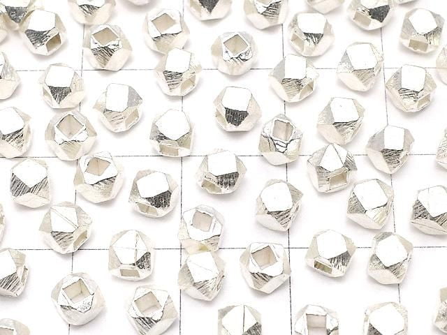 Karen Silver Cube Shape 4x4x4mm White Silver 4pcs