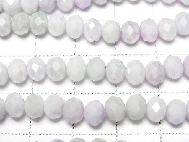 Glasperlen facettierte Knopf-Rondelle 6x6x4,5mm Grün x Rosa AB 1Strang Perlen (ca. 15 Zoll/38 cm)