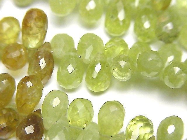 High Quality Sphene AAA- Drop Faceted Briolette half or 1strand beads (aprx.7inch/18cm)