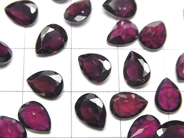 High Quality Pink Purple Garnet AAA Loose stone Pear shape Faceted 8x6mm 5pcs
