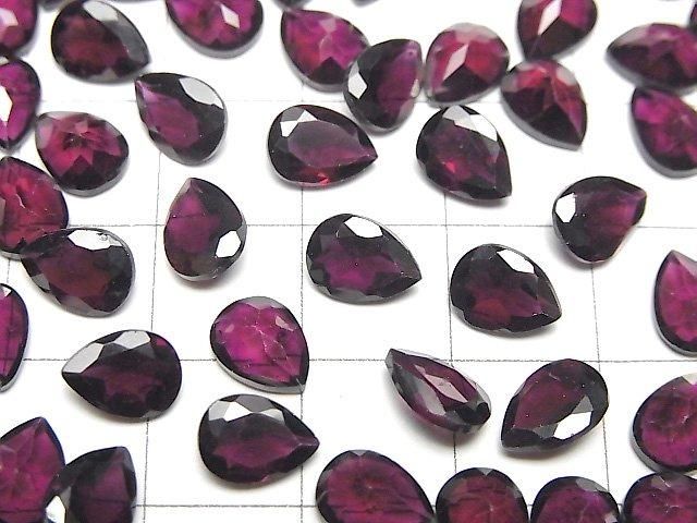 Hochwertiger Pink Lila Granat AAA Lose Stein Birnenform Facettiert 8x6mm 5 Stück