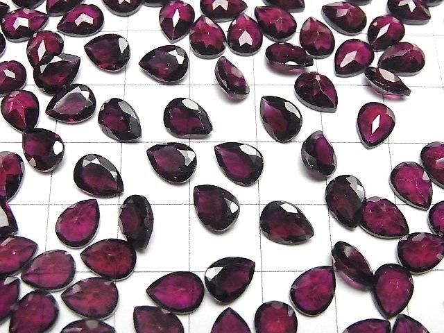 Hochwertiger Pink Lila Granat AAA Lose Stein Birnenform Facettiert 8x6mm 5 Stück