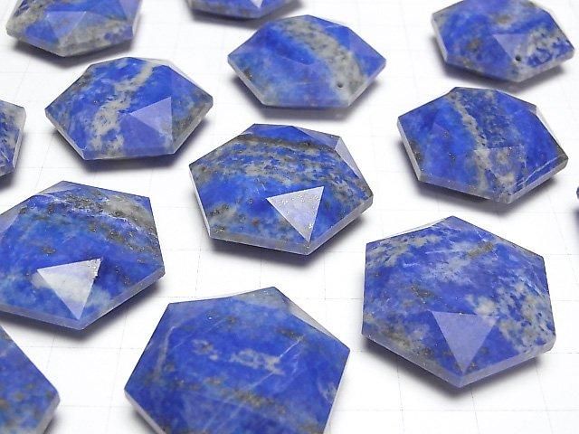 Lapislazuli AA Hexagramm 32x28mm 1 Stück