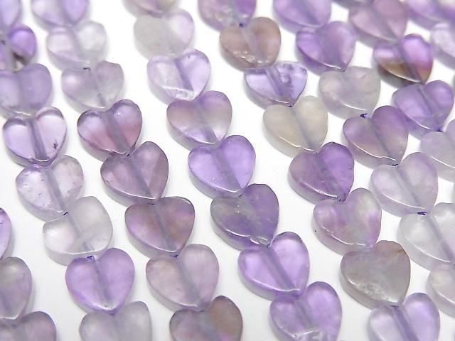 Amethyst AA Vertical Hole Heart 6x6mm 1strand beads (aprx.15inch/36cm)