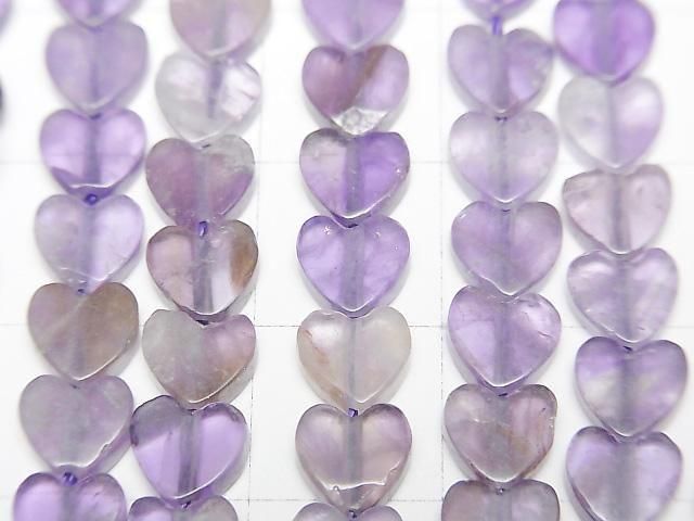 Amethyst AA Vertical Hole Heart 6x6mm 1strand beads (aprx.15inch/36cm)