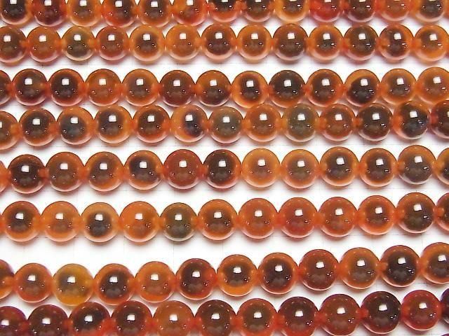 Rote Tapioka-Achat Rund 8mm 1Strang Perlen (ca. 15Zoll/36cm)