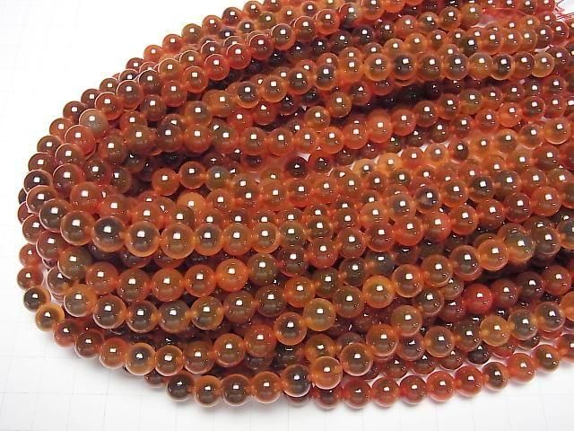 Rote Tapioka-Achat Rund 8mm 1Strang Perlen (ca. 15Zoll/36cm)