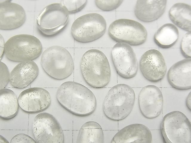 Libysches Wüstenglas Ovaler Cabochon Größenmix 4 Stück